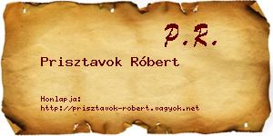 Prisztavok Róbert névjegykártya