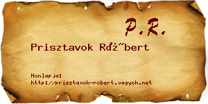Prisztavok Róbert névjegykártya