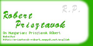 robert prisztavok business card